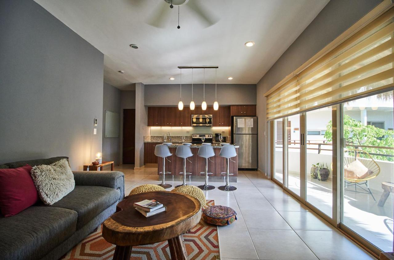 Ferienwohnung Ph Gatsby - Rooftop & Bbq & Jacuzzi & Beach Club Tulum Exterior foto